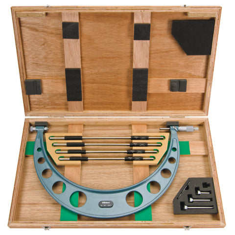 Mechanical Micrometer,  12-16 In, .001 In Interchangeable Anvil