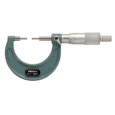 Mechanical Micrometer, Point, 0-1 In, .001 In