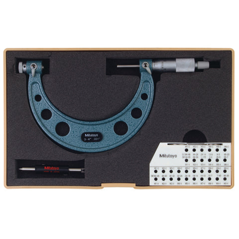 Mechanical Micrometer, Screw Thread, 3-4 In, .001 In, RS, NA