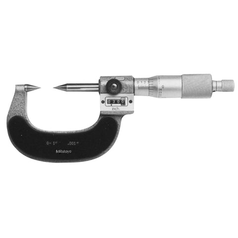 Mechanical Point micrometer, 0-1 In, .001, RS