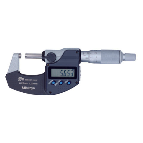 Digimatic Micrometer, 0-25mm, .001mm, O, RS