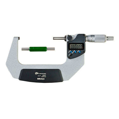 Digimatic Micrometer, I/M 3-4 In, .00005 In, O, RS