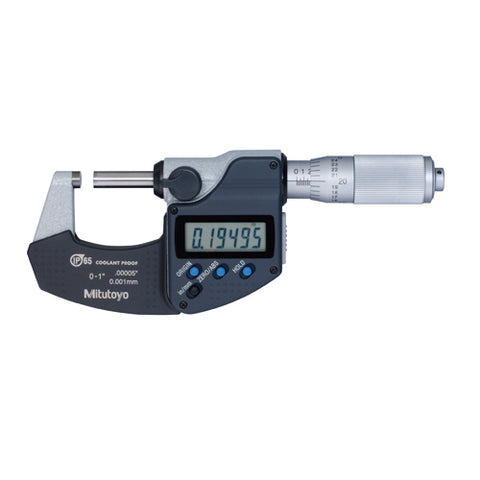 Digimatic Micrometer, I/M 0-1 In, .00005 In, O, FT