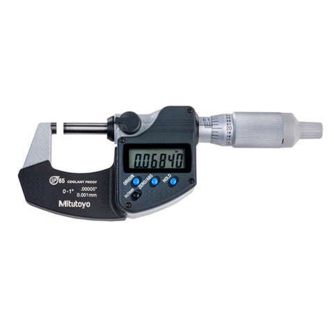 Digimatic Micrometer, I/M 0-1 In, .00005 In, NO, RT
