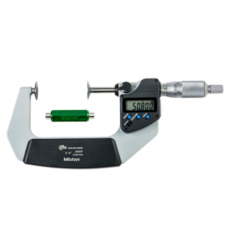 Digimatic Micrometer, Disk, I/M 2-3 In, .00005 In, O, RS