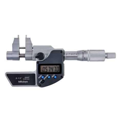 Digimatic Micrometer, Caliper Jaw,I/M .2-1.2 In,.00005 In,O,RS,C