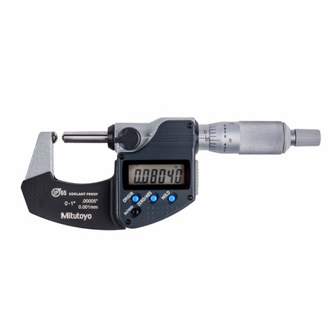 Digimatic Micrometer, SpheriCALIPER, I/M 0-1 In, .00005 In, O, RS,C